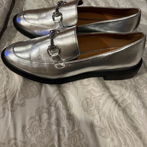 Only worn once silver loafers perfect for fall! - Picture 3 of 5